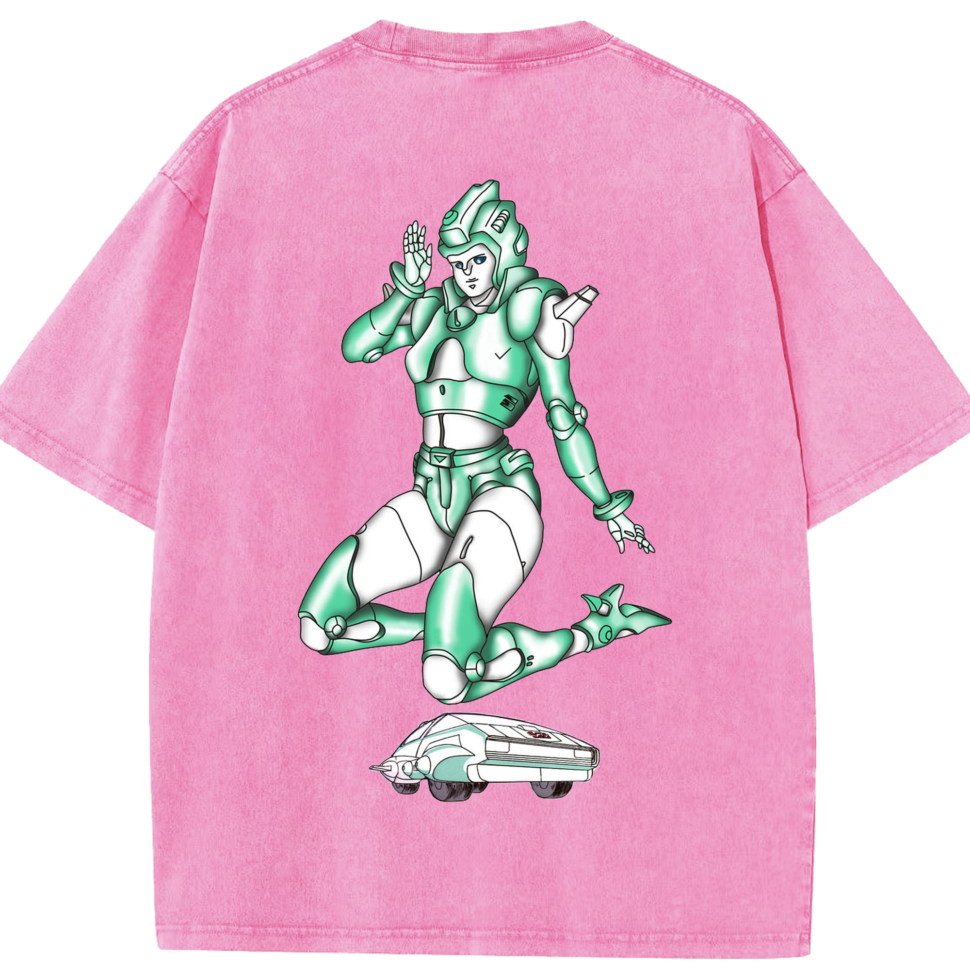 （画像用）  綿100% ヴィンテージ風 半袖Tシャツ（背面プリント）